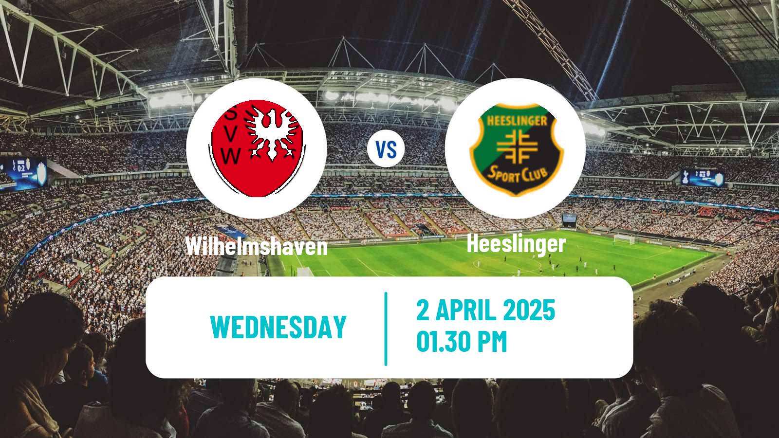 Soccer German Oberliga Niedersachsen Wilhelmshaven - Heeslinger