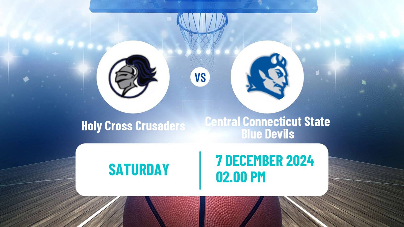 Basketball NCAA College Basketball Holy Cross Crusaders - Central Connecticut State Blue Devils