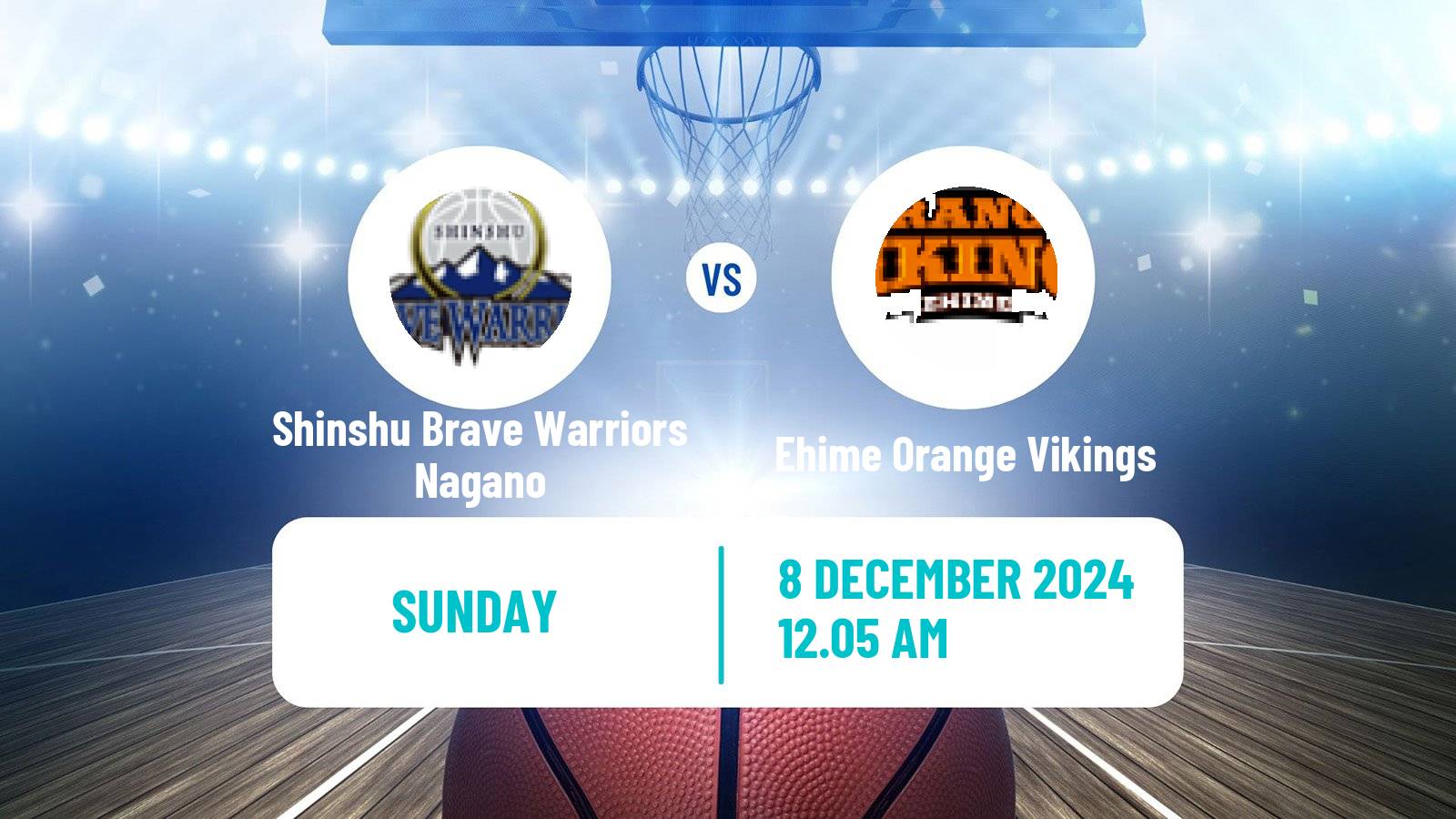 Basketball Japan B2 League Basketball Shinshu Brave Warriors Nagano - Ehime Orange Vikings
