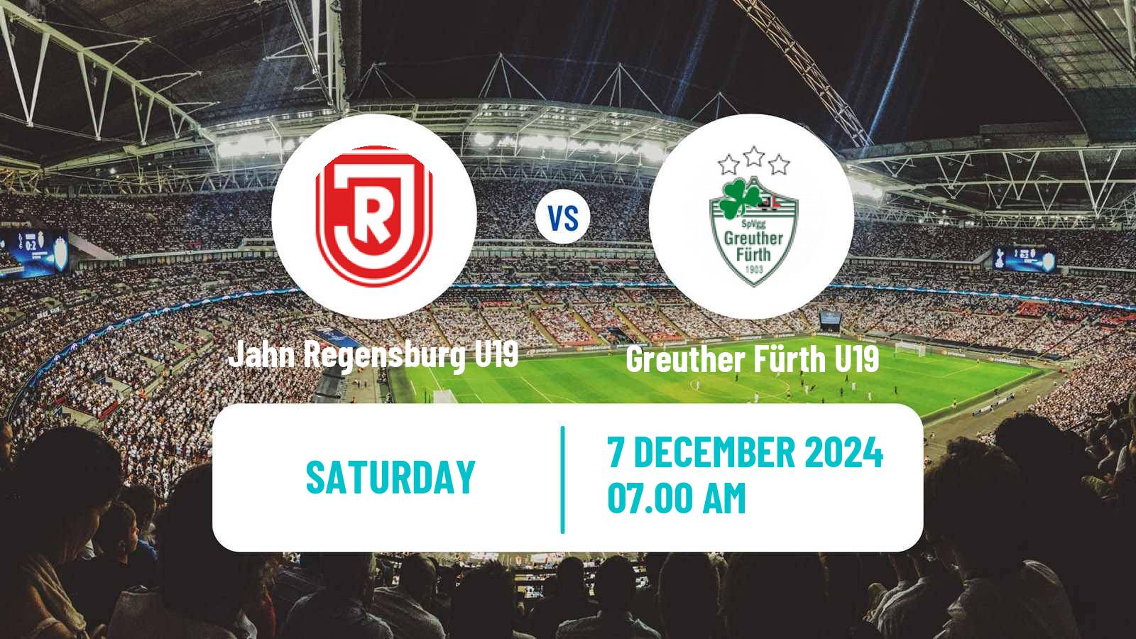 Soccer German DFB Youth League Jahn Regensburg U19 - Greuther Fürth U19