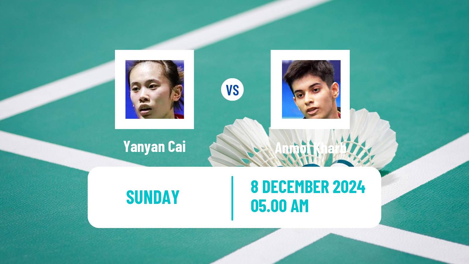 Badminton BWF World Tour Guwahati Masters Women Yanyan Cai - Anmol Kharb