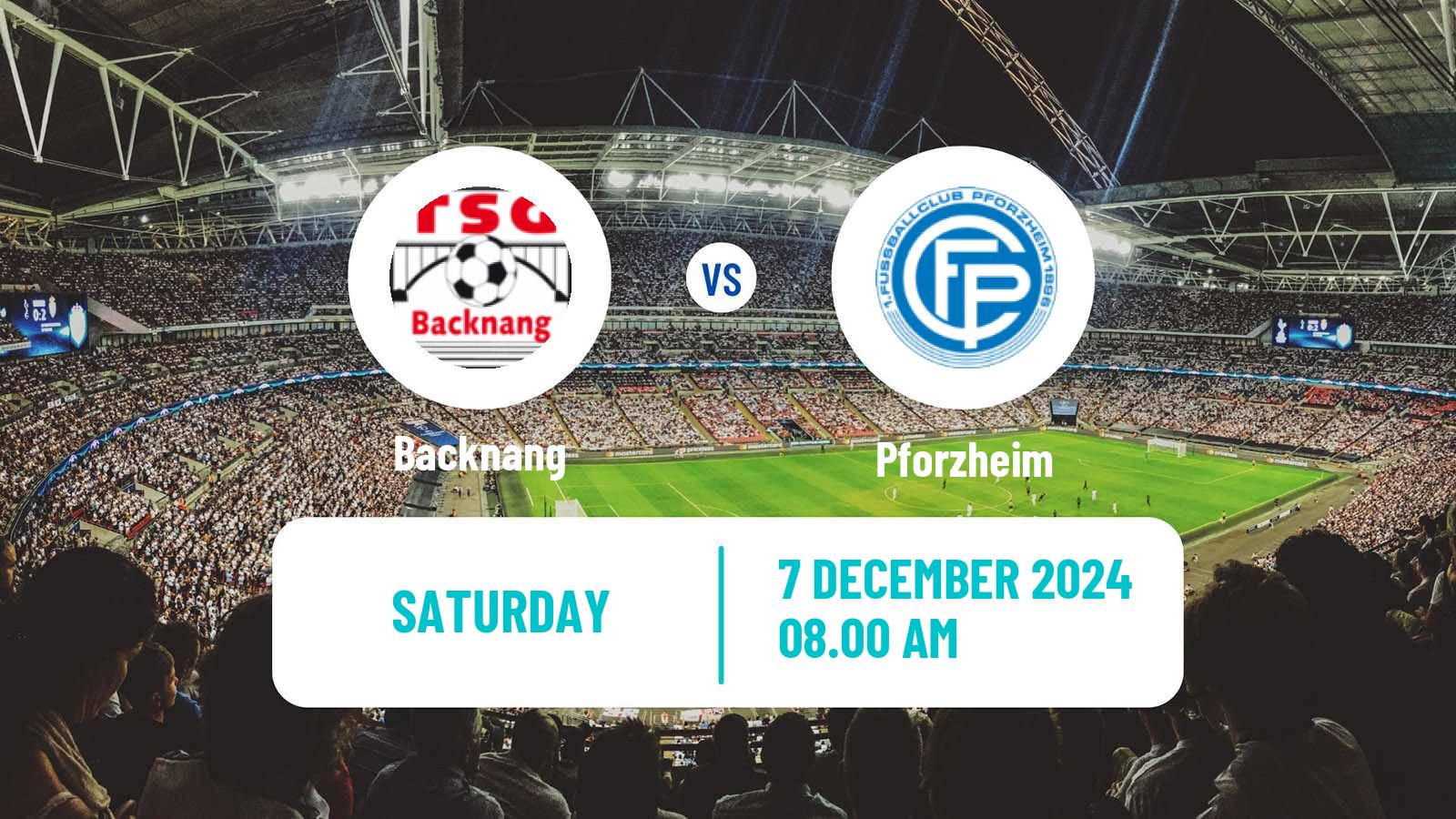 Soccer German Oberliga Baden-Württemberg Backnang - Pforzheim