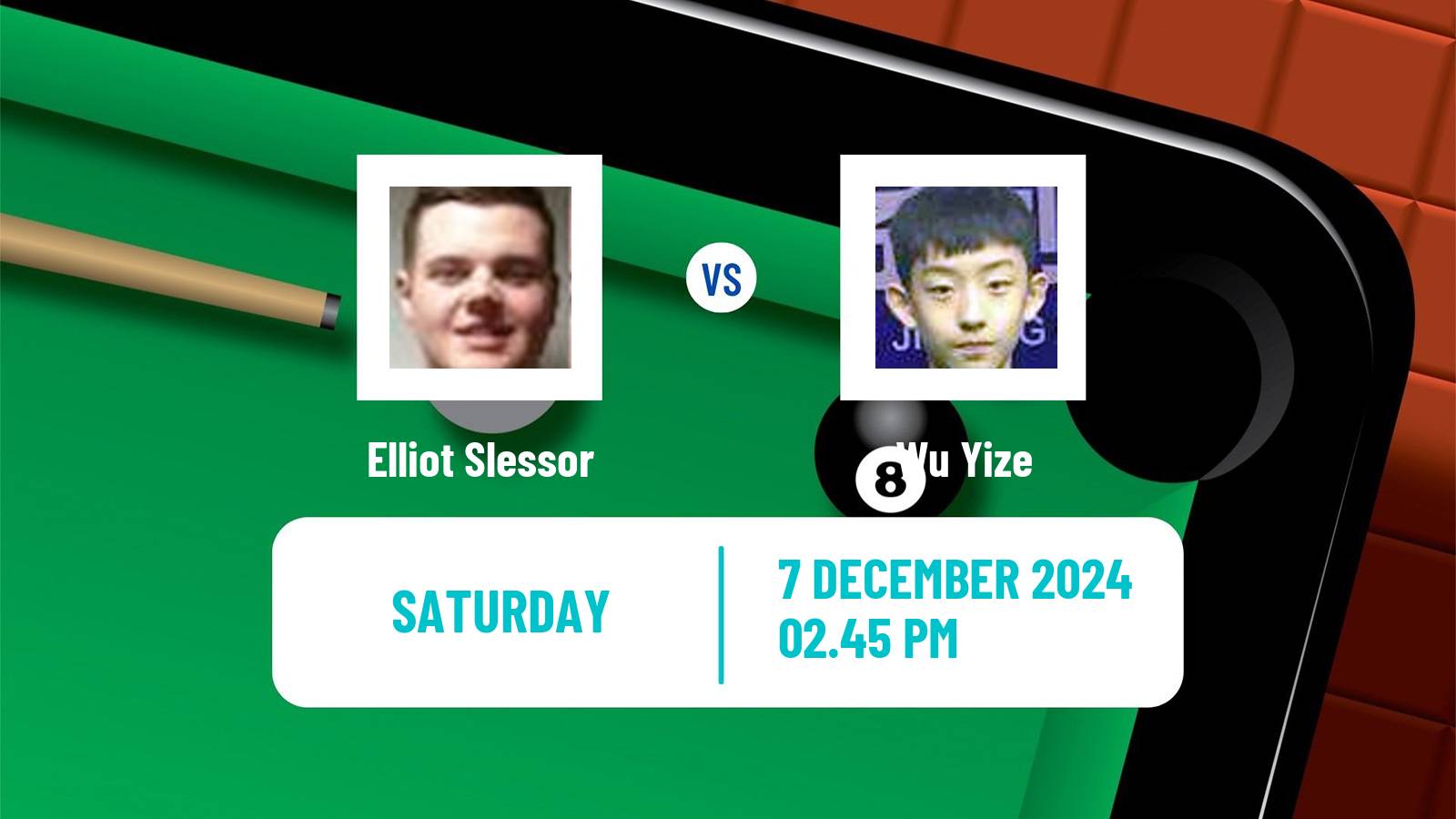 Snooker Snooker Shoot Out Elliot Slessor - Wu Yize