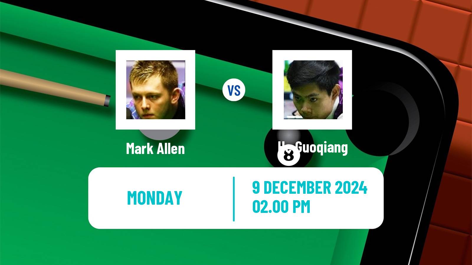 Snooker Scottish Open Mark Allen - He Guoqiang
