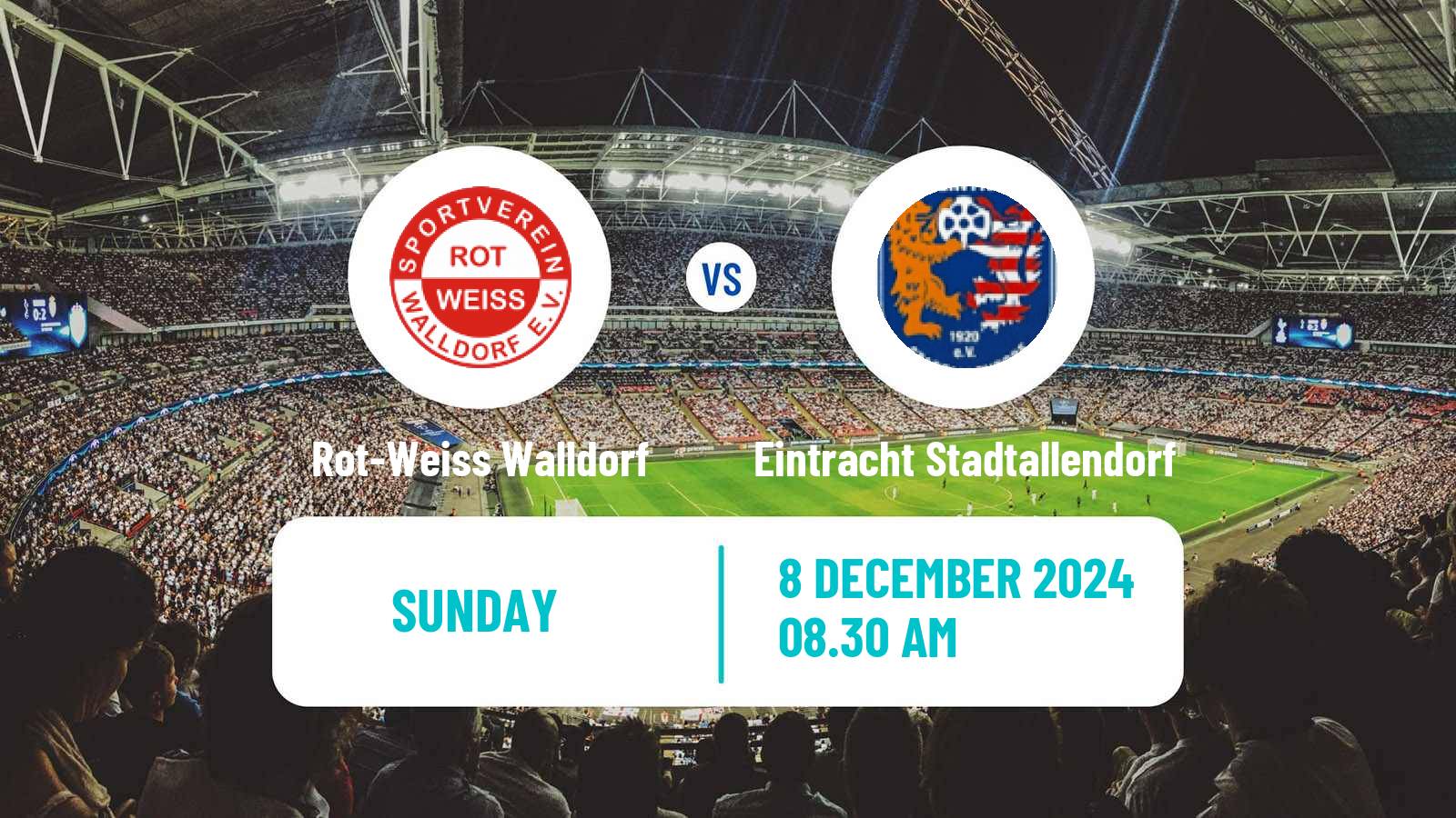 Football German Oberliga Hessen Rot-Weiss Walldorf - Eintracht Stadtallendorf