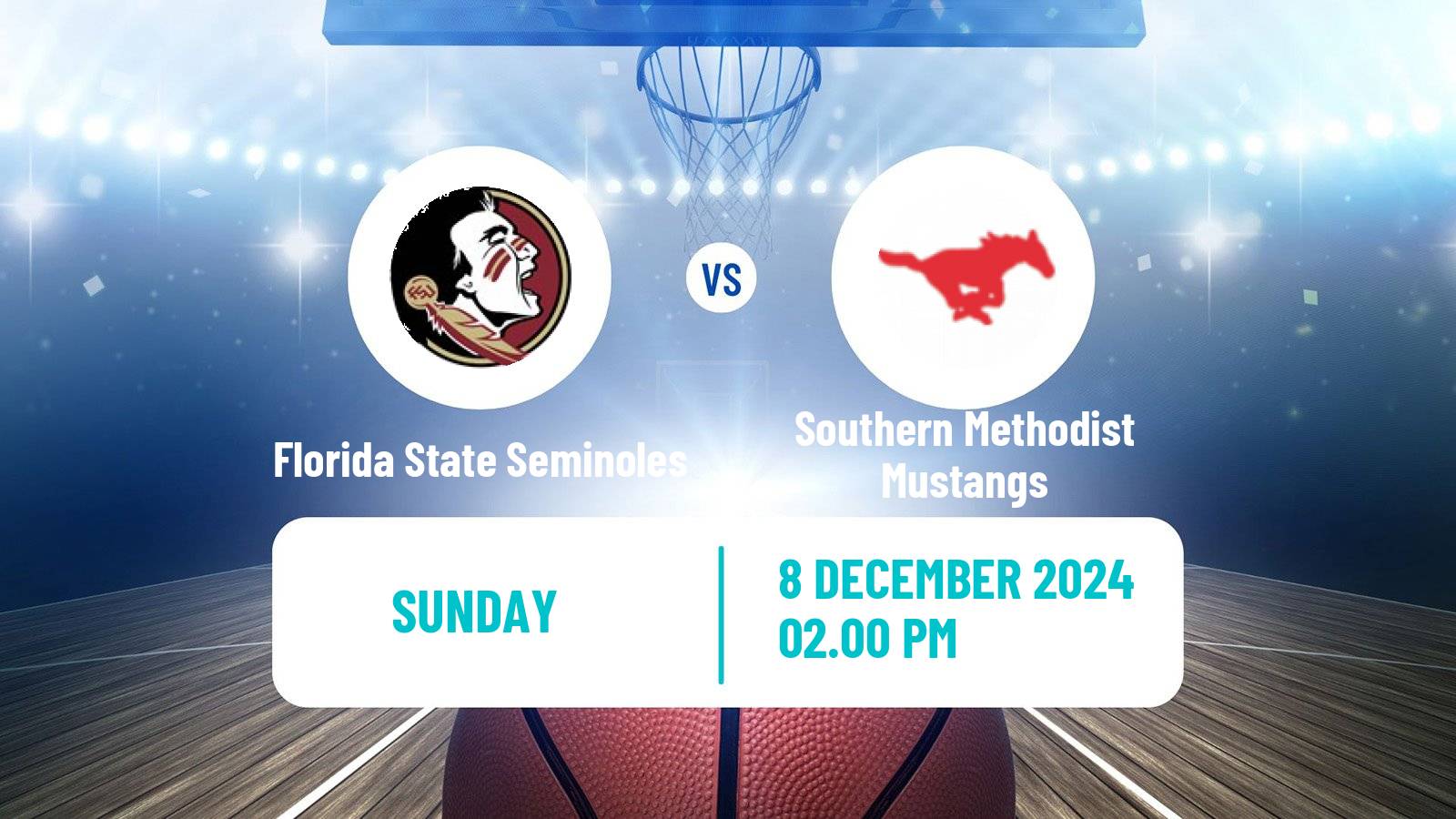 Basketball NCAA College Basketball Women Florida State Seminoles - Southern Methodist Mustangs