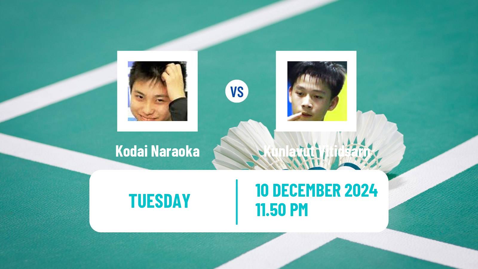 Badminton BWF World Tour World Tour Finals Men Kodai Naraoka - Kunlavut Vitidsarn