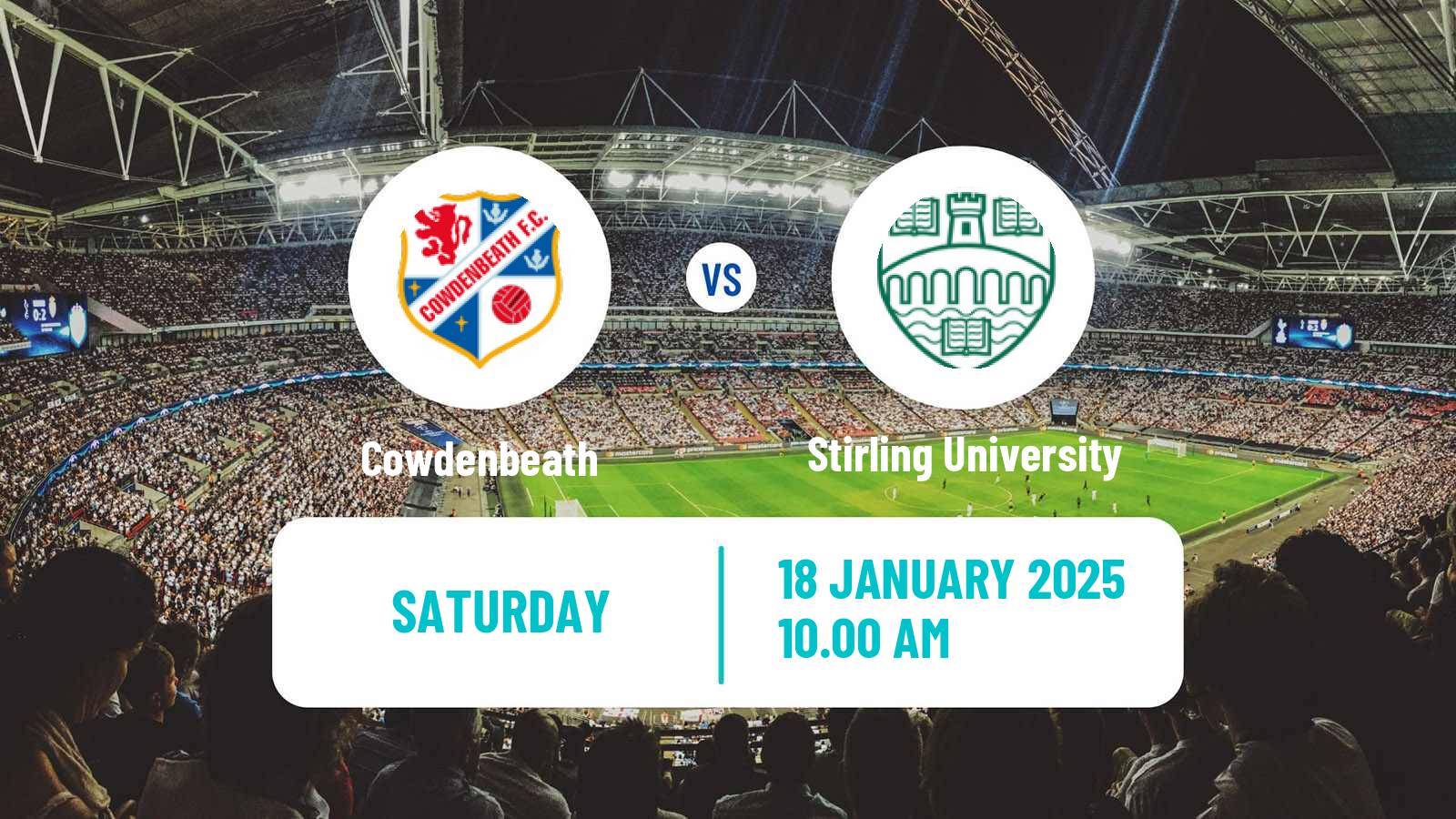 Soccer Scottish Lowland League Cowdenbeath - Stirling University
