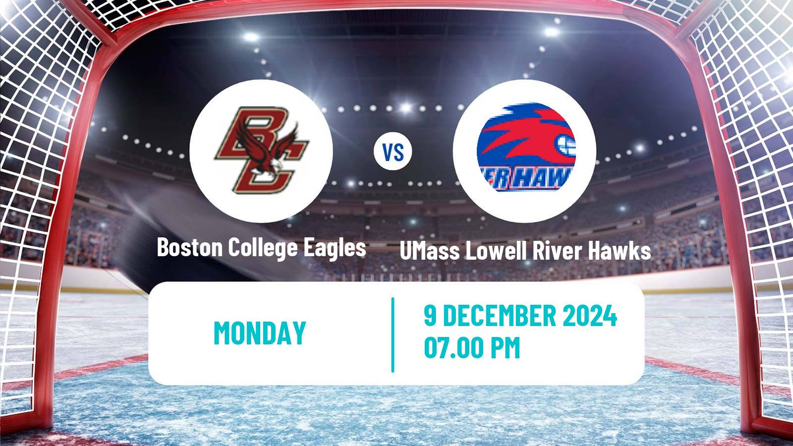 Hockey NCAA Hockey Boston College Eagles - UMass Lowell River Hawks