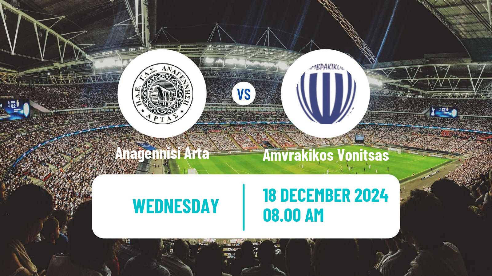 Soccer Greek Gamma Ethniki - Group 2 Anagennisi Arta - Amvrakikos Vonitsas