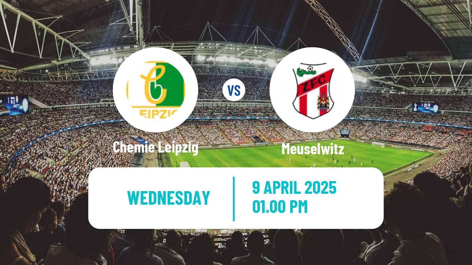 Soccer German Regionalliga Nordost Chemie Leipzig - Meuselwitz