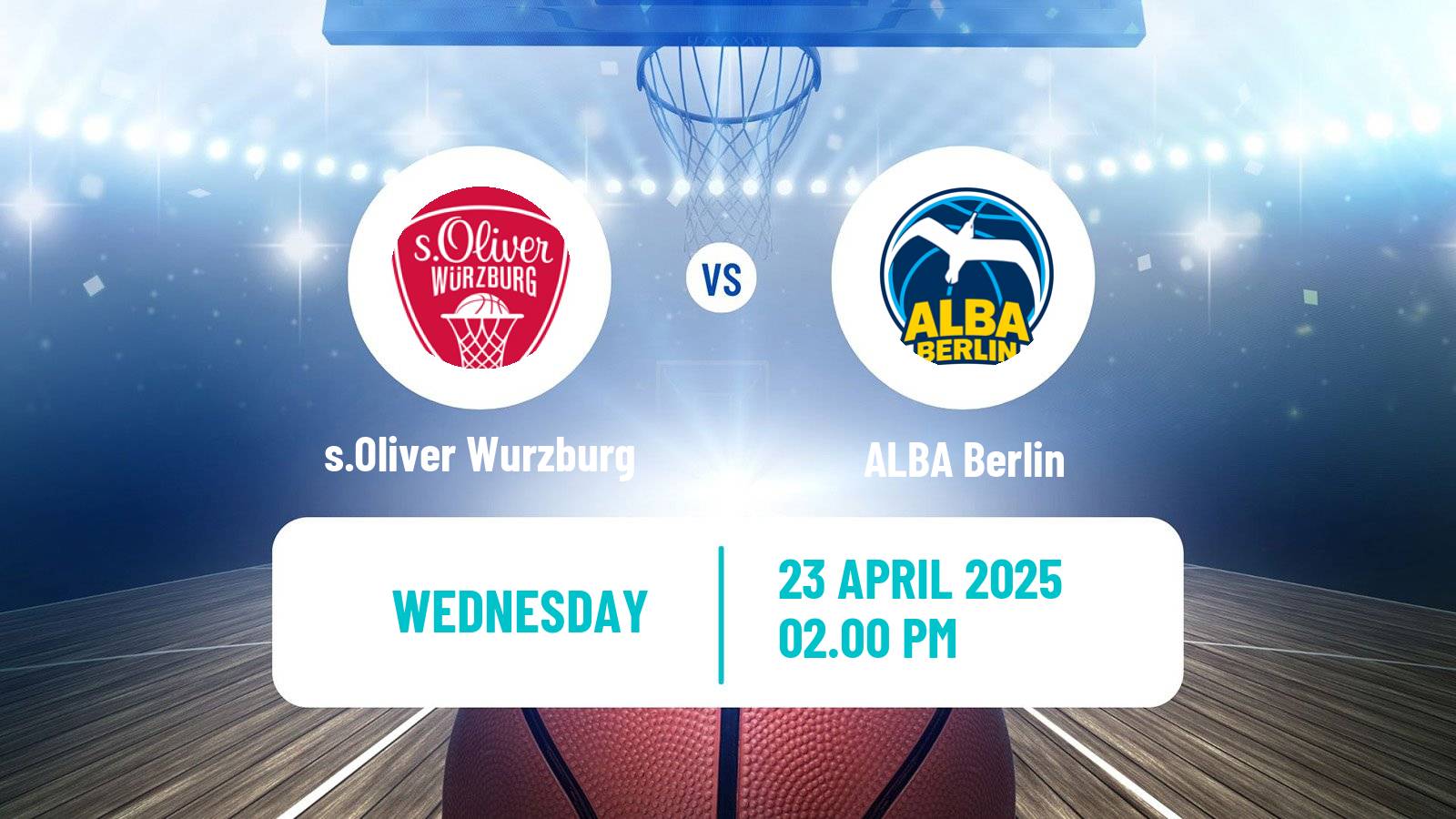 Basketball German BBL s.Oliver Wurzburg - ALBA Berlin