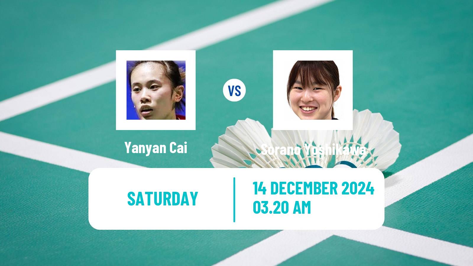 Badminton BWF World Tour Odisha Masters Women Yanyan Cai - Sorano Yoshikawa