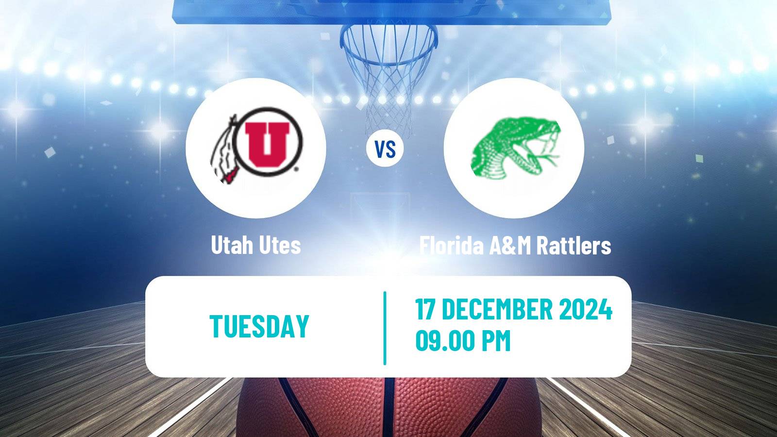 Basketball NCAA College Basketball Utah Utes - Florida A&M Rattlers