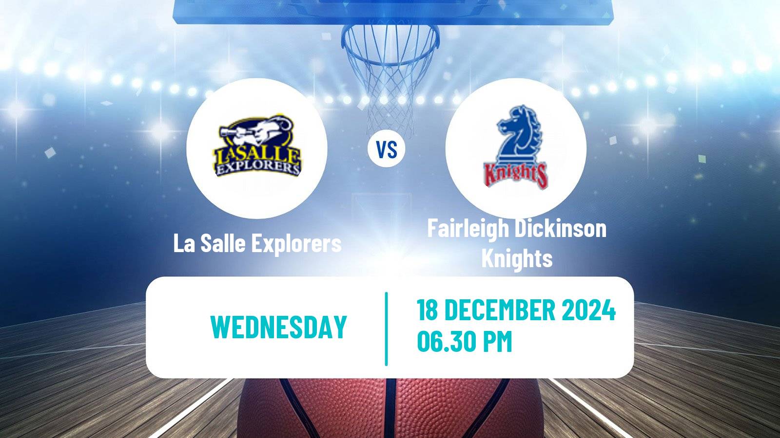 Basketball NCAA College Basketball La Salle Explorers - Fairleigh Dickinson Knights