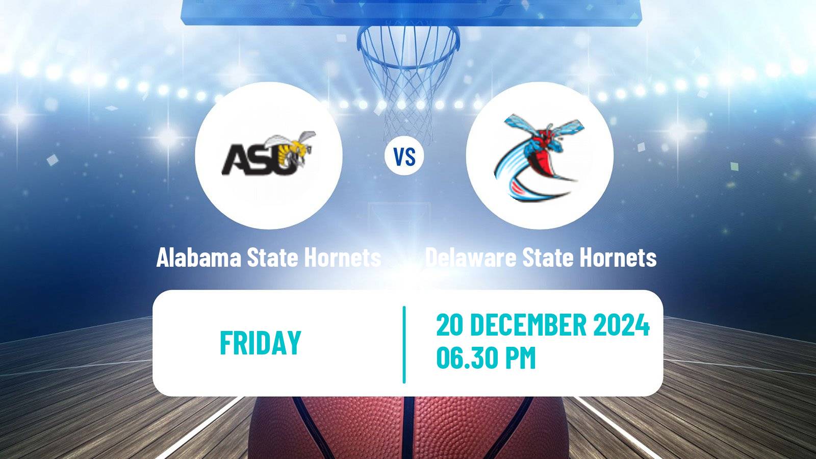 Basketball NCAA College Basketball Alabama State Hornets - Delaware State Hornets