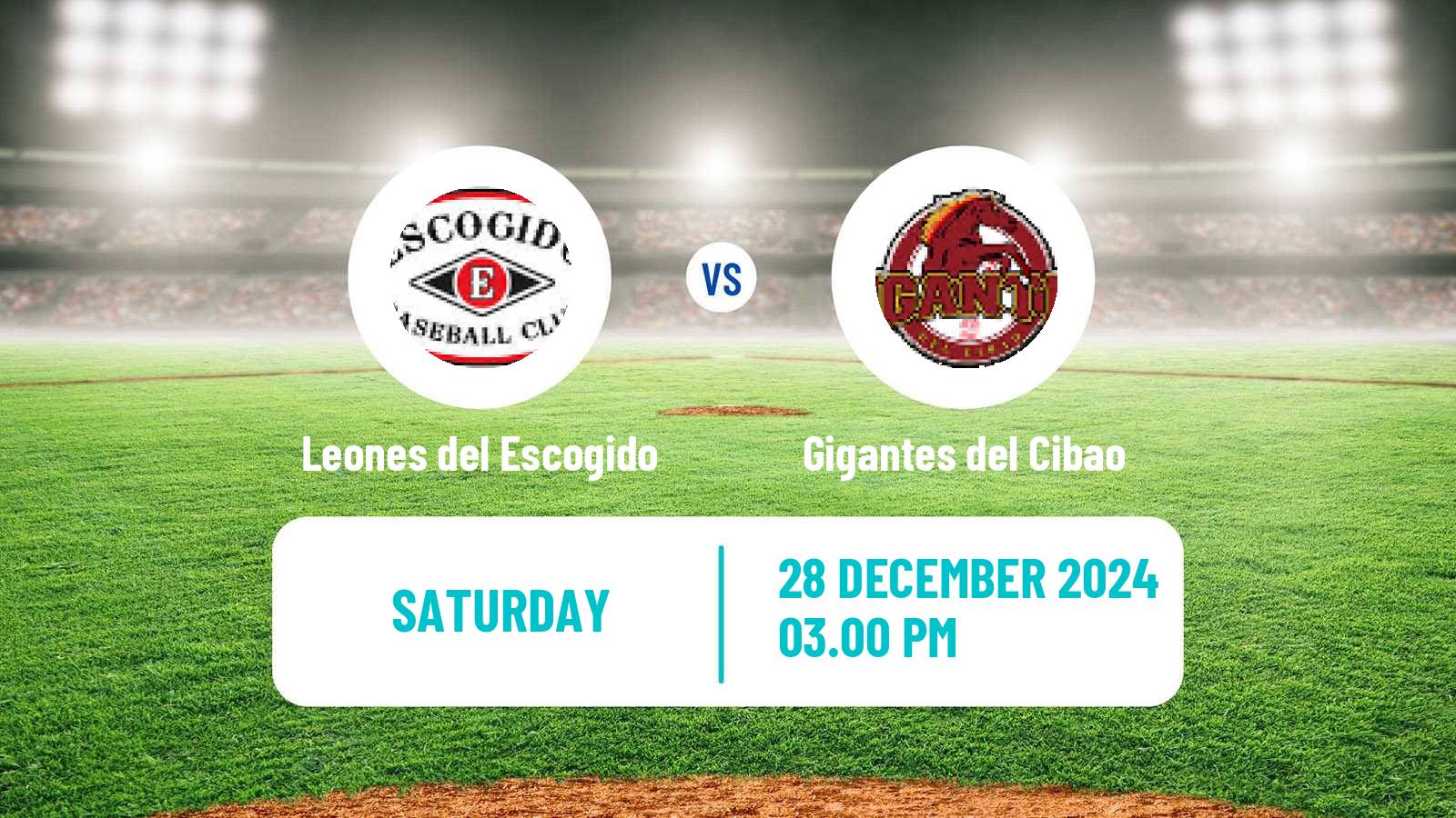 Baseball LIDOM Leones del Escogido - Gigantes del Cibao