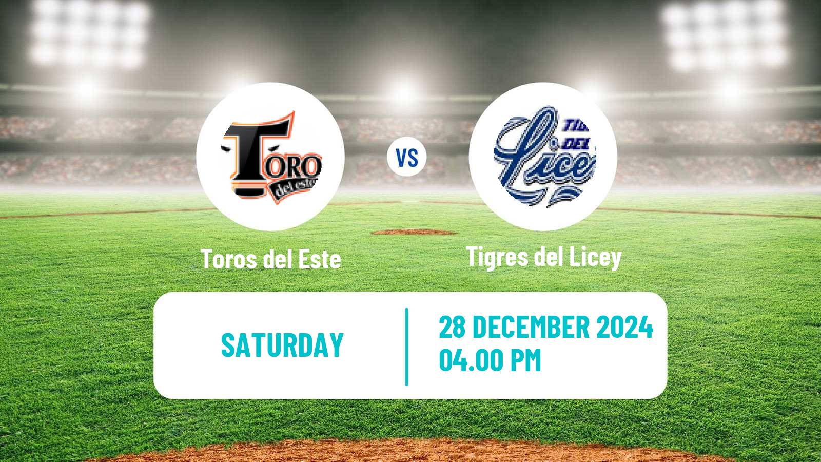 Baseball LIDOM Toros del Este - Tigres del Licey