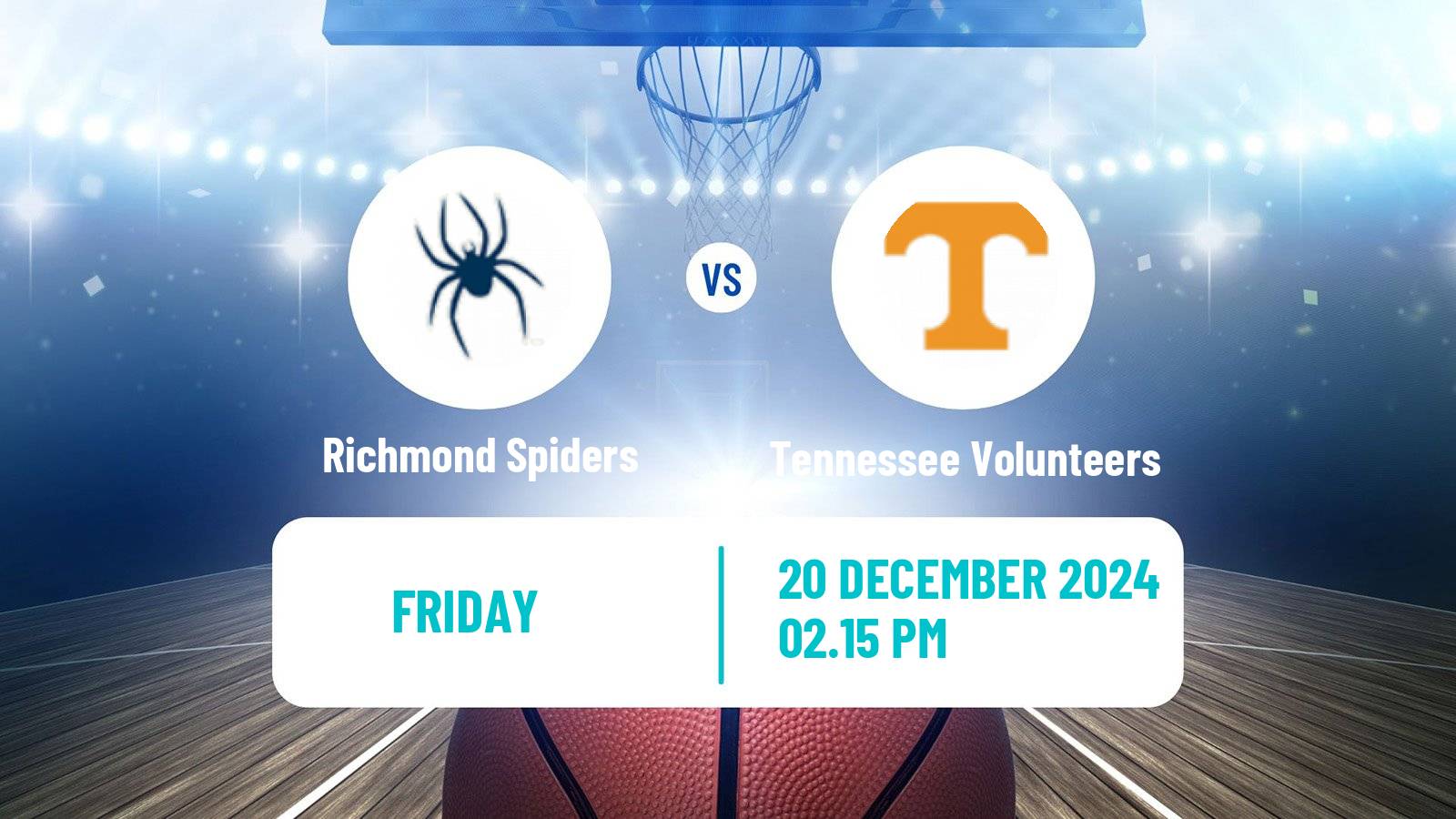 Basketball NCAA College Basketball Women Richmond Spiders - Tennessee Volunteers