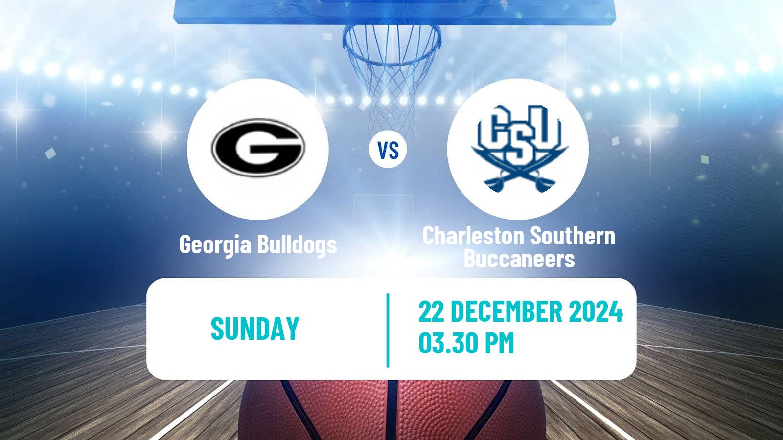 Basketball NCAA College Basketball Georgia Bulldogs - Charleston Southern Buccaneers