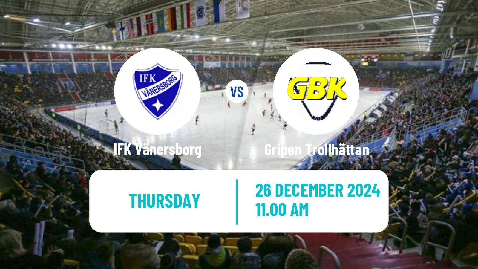Bandy Swedish Elitserien Bandy IFK Vänersborg - Gripen Trollhättan