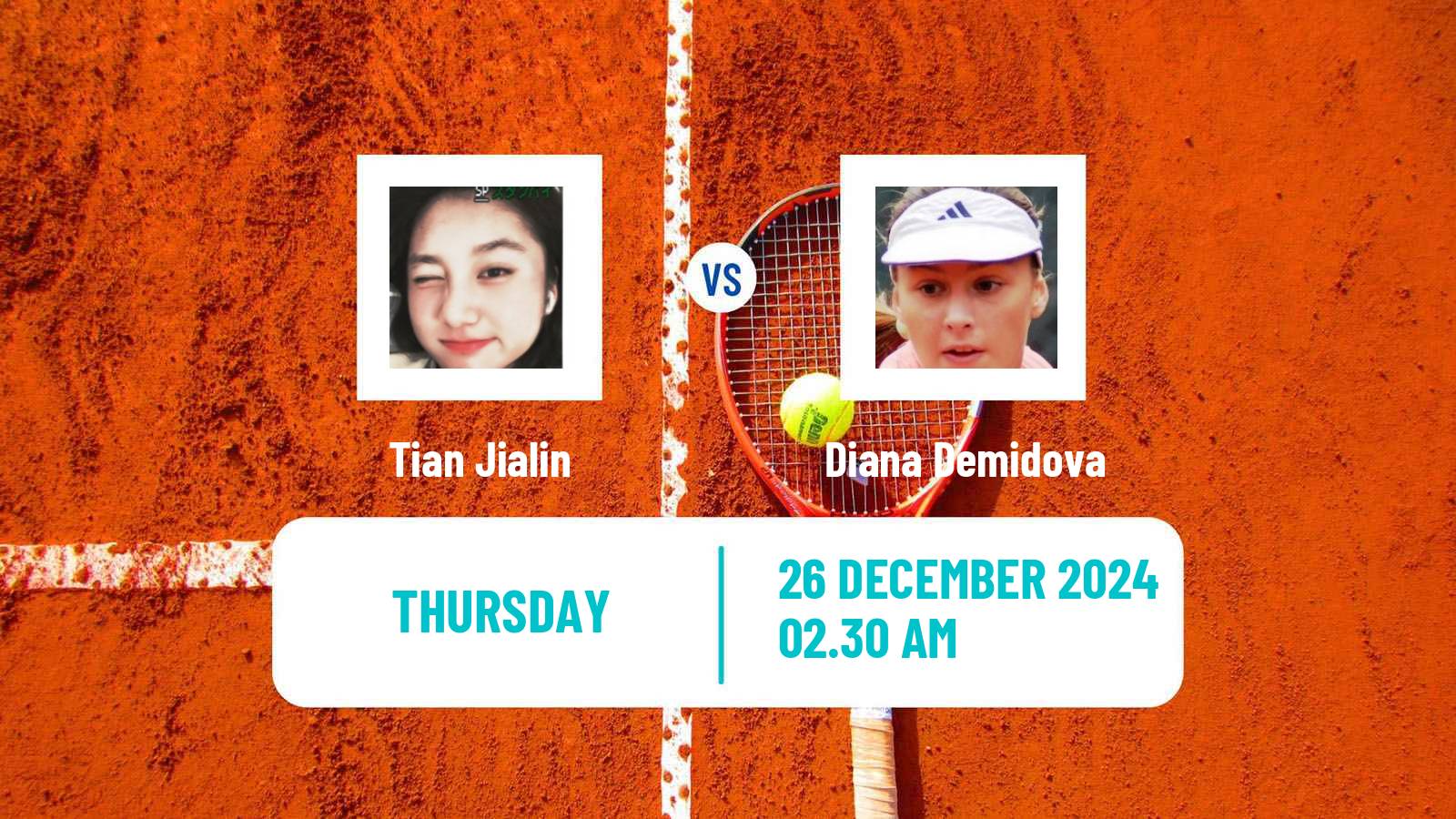 Tennis ITF W15 Antalya 22 Women 2024 Tian Jialin - Diana Demidova