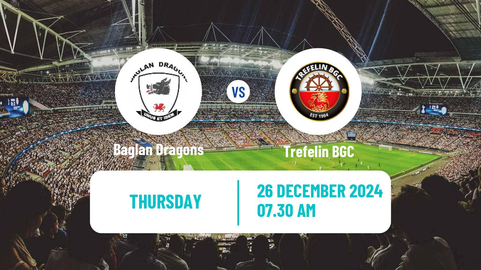 Soccer Welsh Cymru South Baglan Dragons - Trefelin