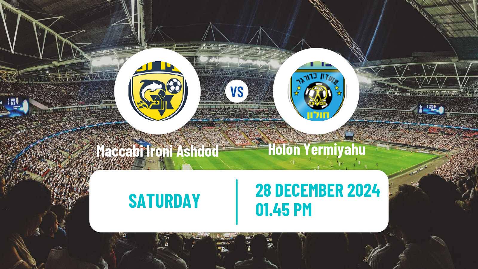 Soccer Israeli Liga Alef South Maccabi Ironi Ashdod - Holon Yermiyahu