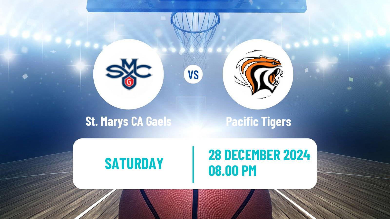 Basketball NCAA College Basketball St. Marys CA Gaels - Pacific Tigers