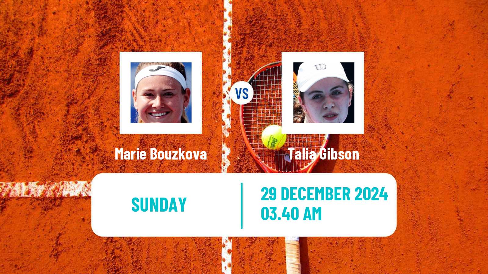 Tennis WTA Brisbane Marie Bouzkova - Talia Gibson