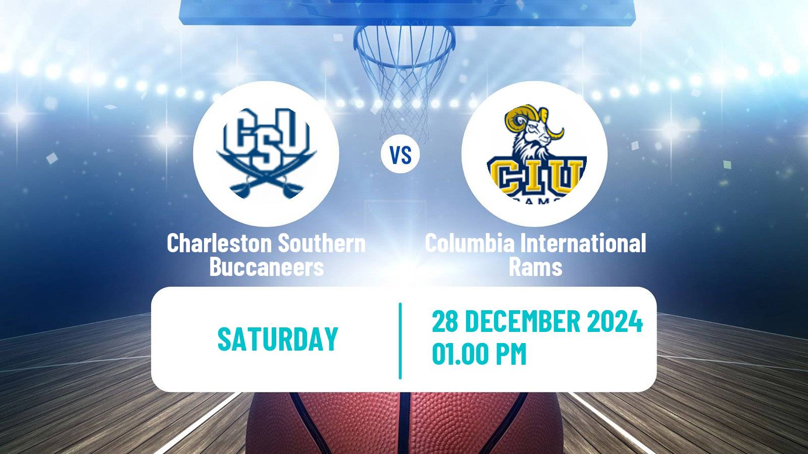 Basketball NCAA College Basketball Charleston Southern Buccaneers - Columbia International Rams