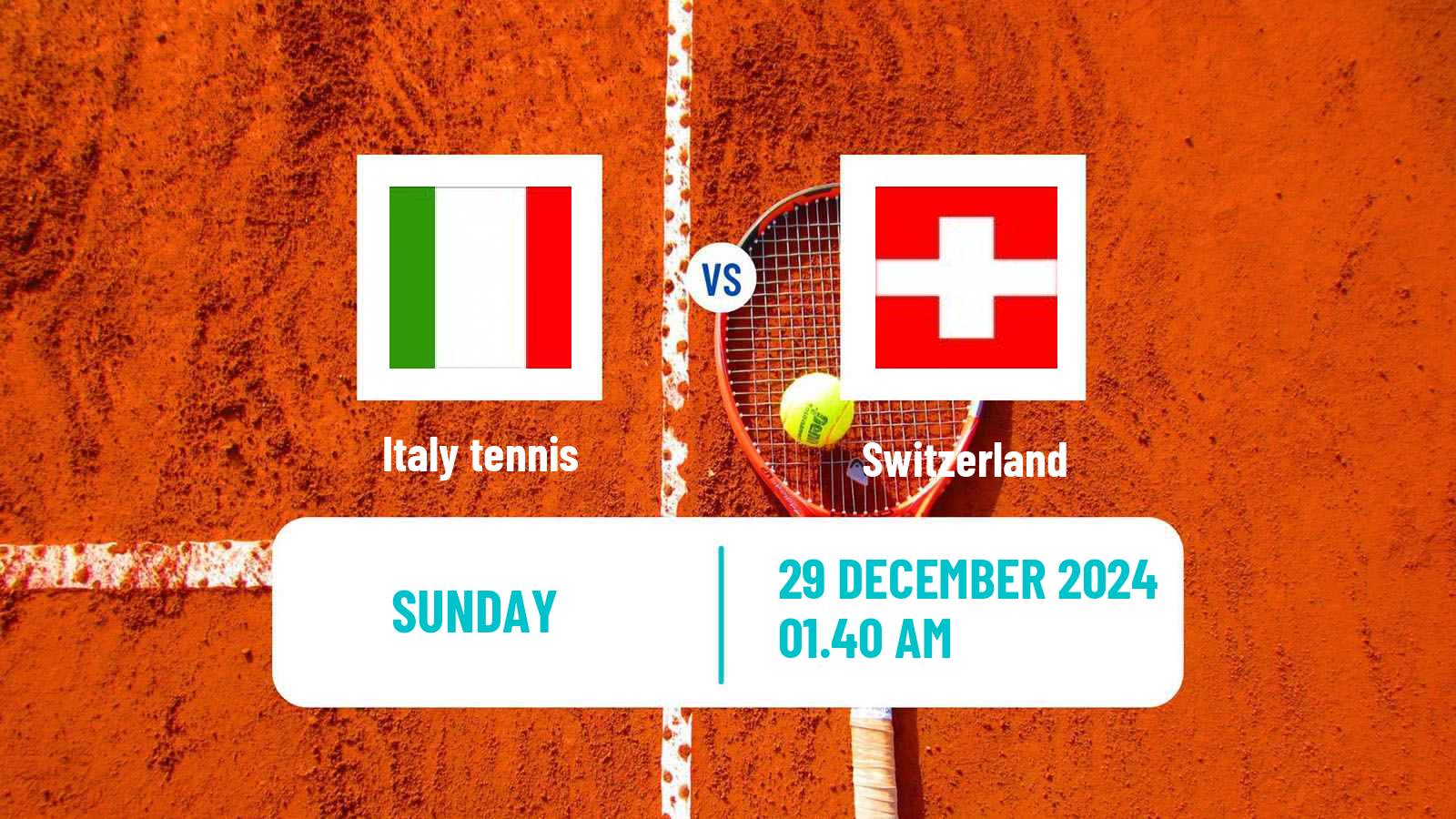 Tennis United Cup Teams Mix Tennis Italy - Switzerland