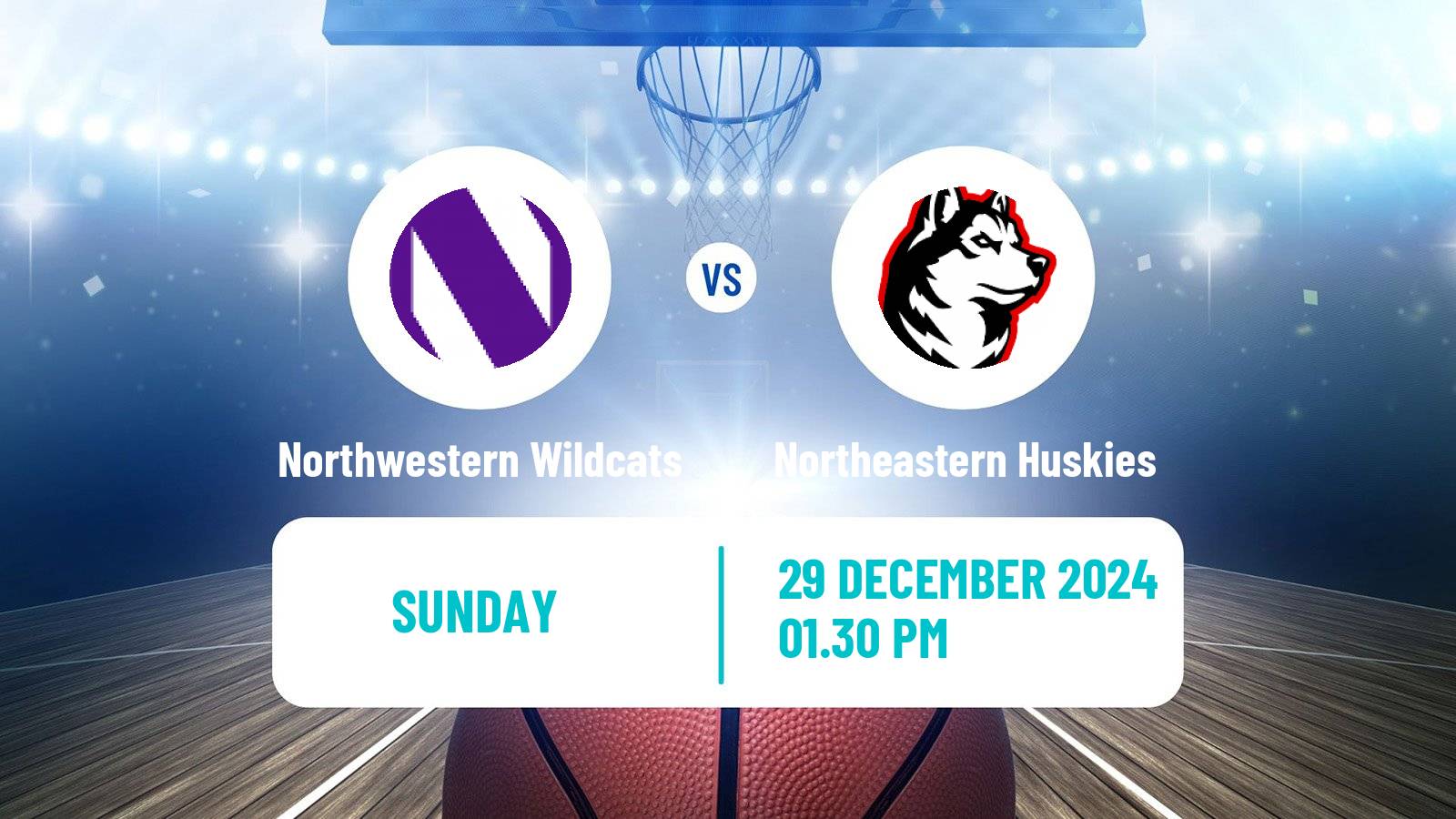 Basketball NCAA College Basketball Northwestern Wildcats - Northeastern Huskies
