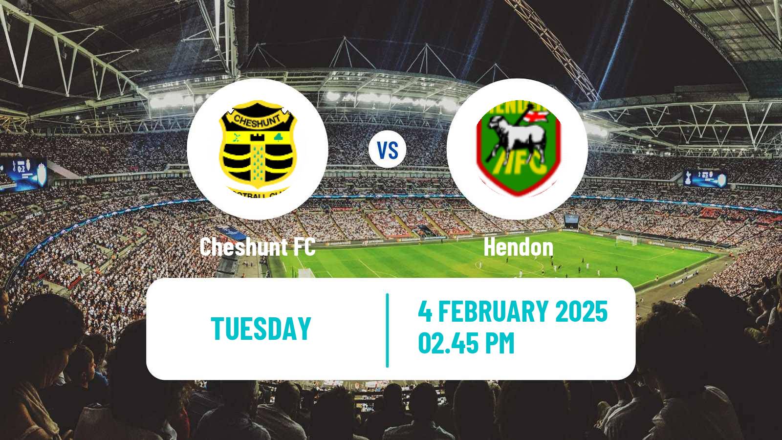 Soccer English Isthmian League Premier Division Cheshunt - Hendon