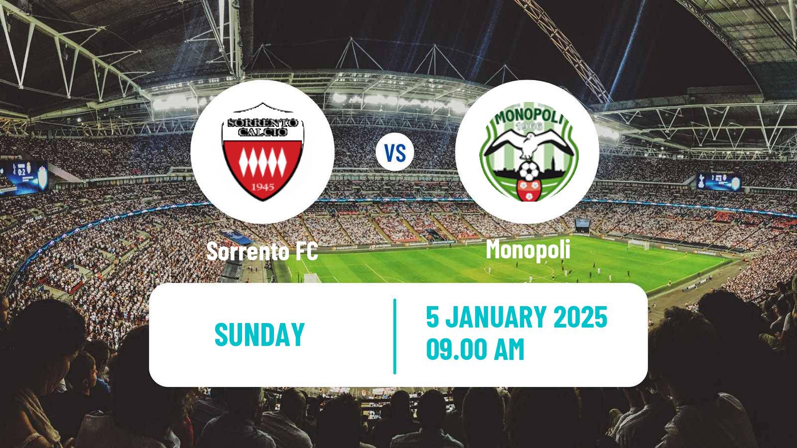 Football Italian Serie C Group C Sorrento - Monopoli