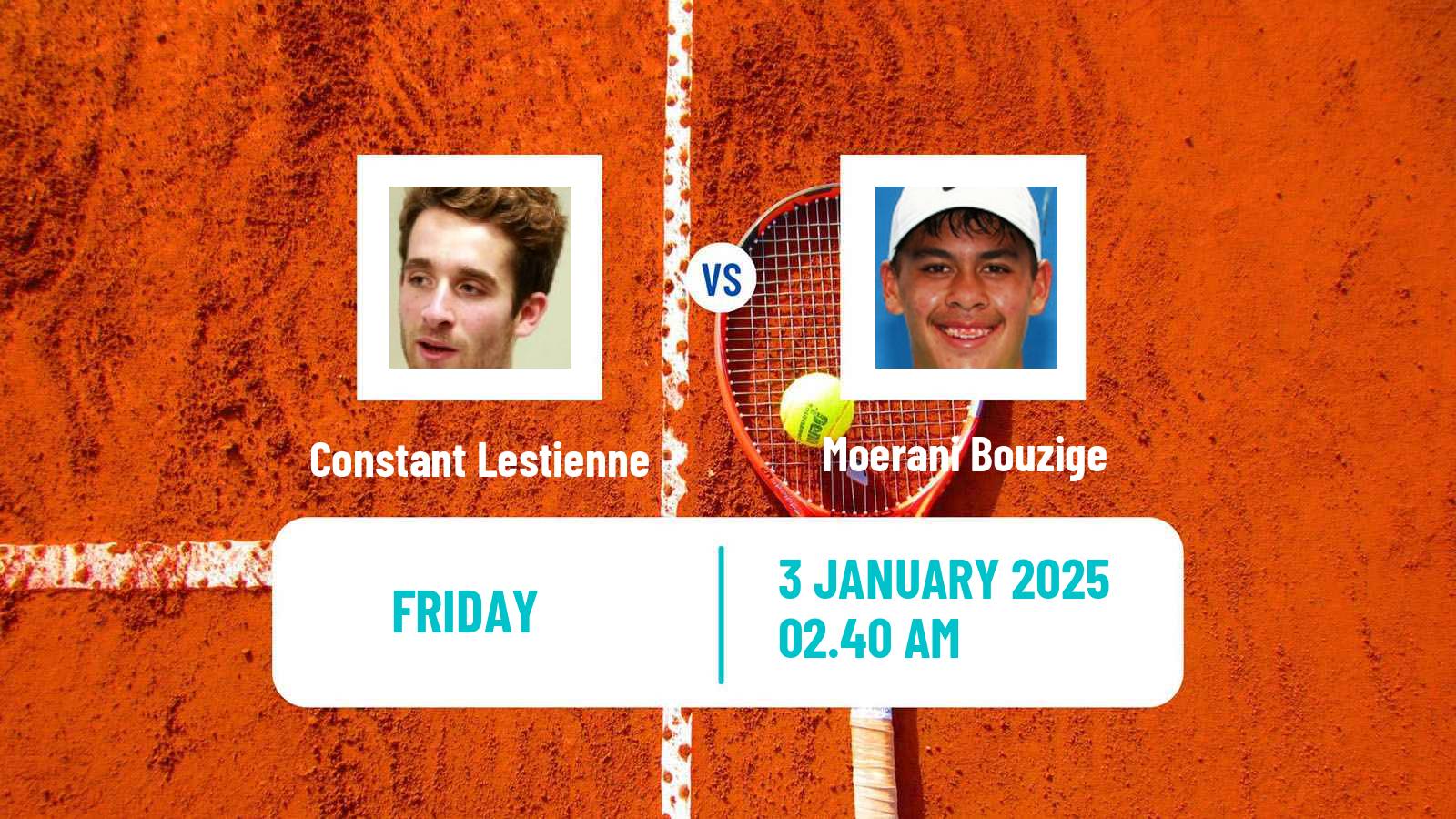 Tennis Noumea Challenger Men Constant Lestienne - Moerani Bouzige