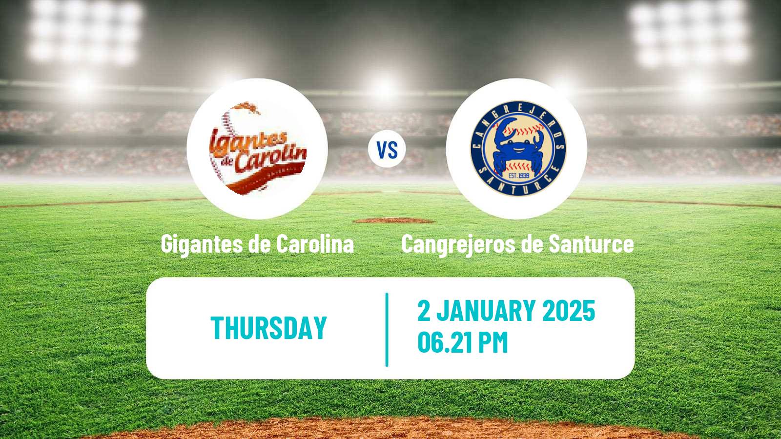 Baseball LBPRC Gigantes de Carolina - Cangrejeros de Santurce