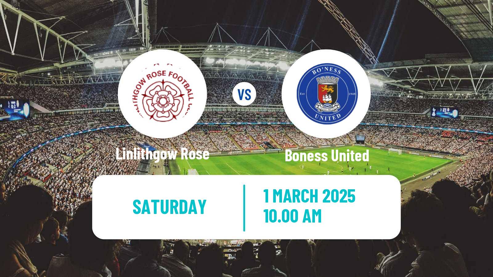 Soccer Scottish Lowland League Linlithgow Rose - Boness United