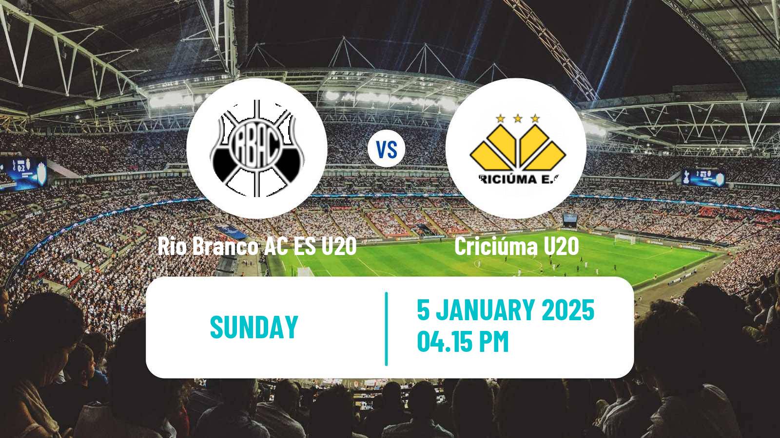 Soccer Brazilian Copa Sao Paulo de juniores Rio Branco AC ES U20 - Criciúma U20