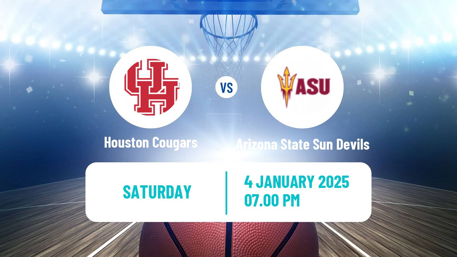 Basketball NCAA College Basketball Women Houston Cougars - Arizona State Sun Devils