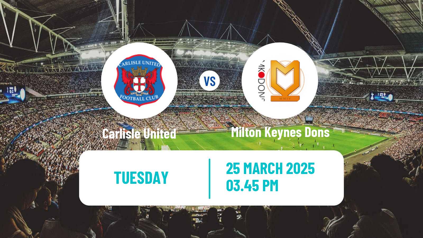 Football English League Two Carlisle United - Milton Keynes Dons