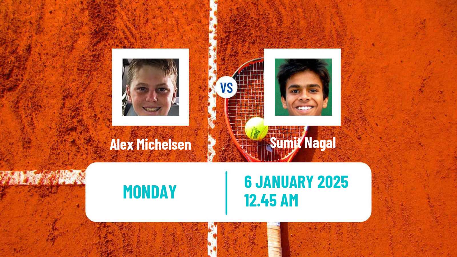 Tennis ATP Auckland Alex Michelsen - Sumit Nagal