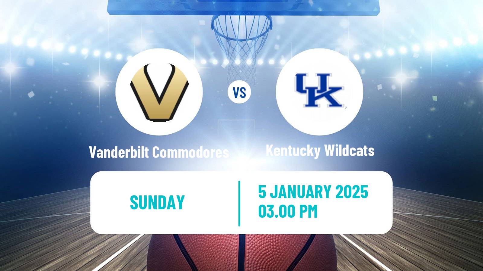Basketball NCAA College Basketball Women Vanderbilt Commodores - Kentucky Wildcats
