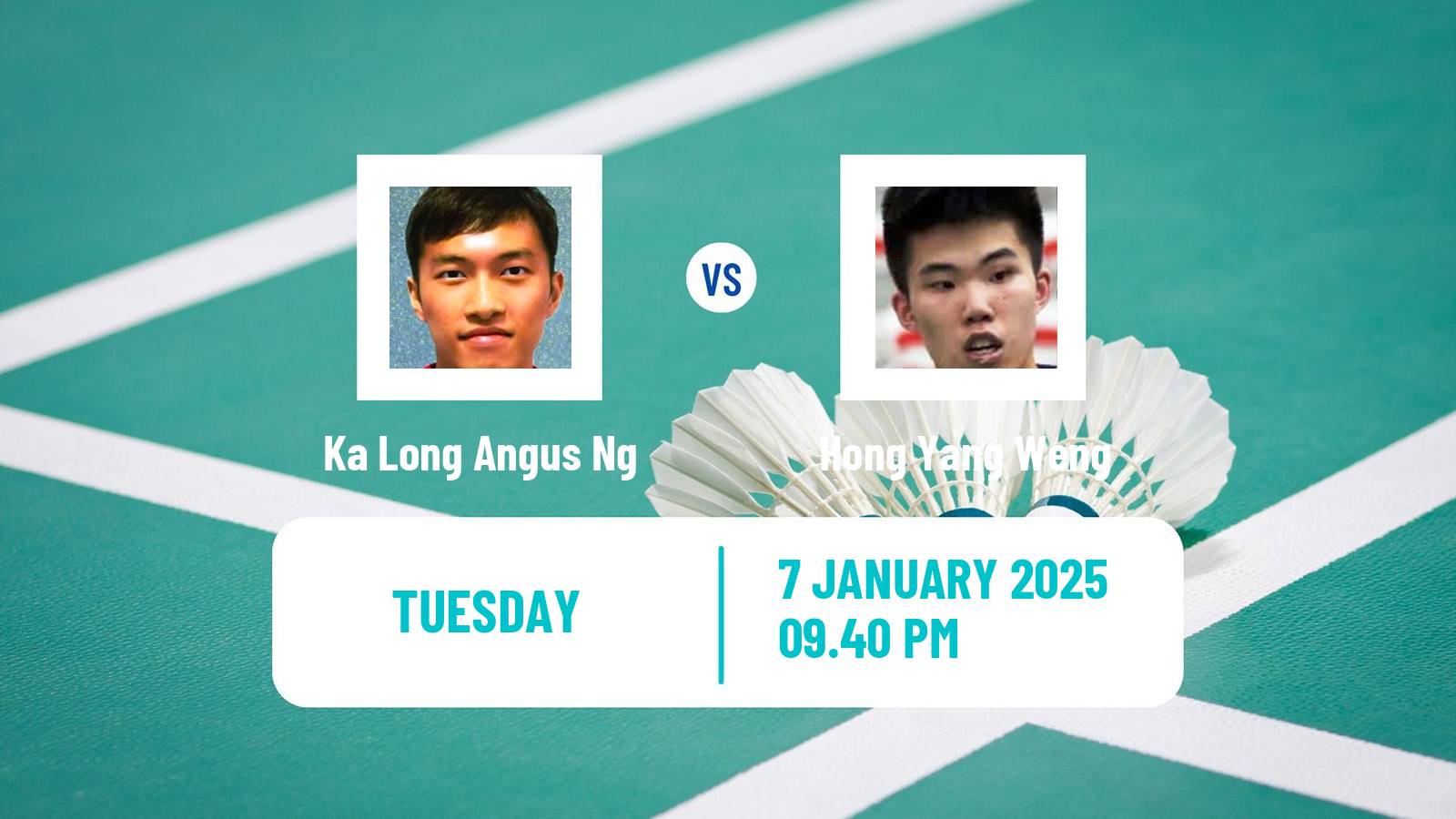 Badminton BWF World Tour Malaysia Open Men Ka Long Angus Ng - Hong Yang Weng