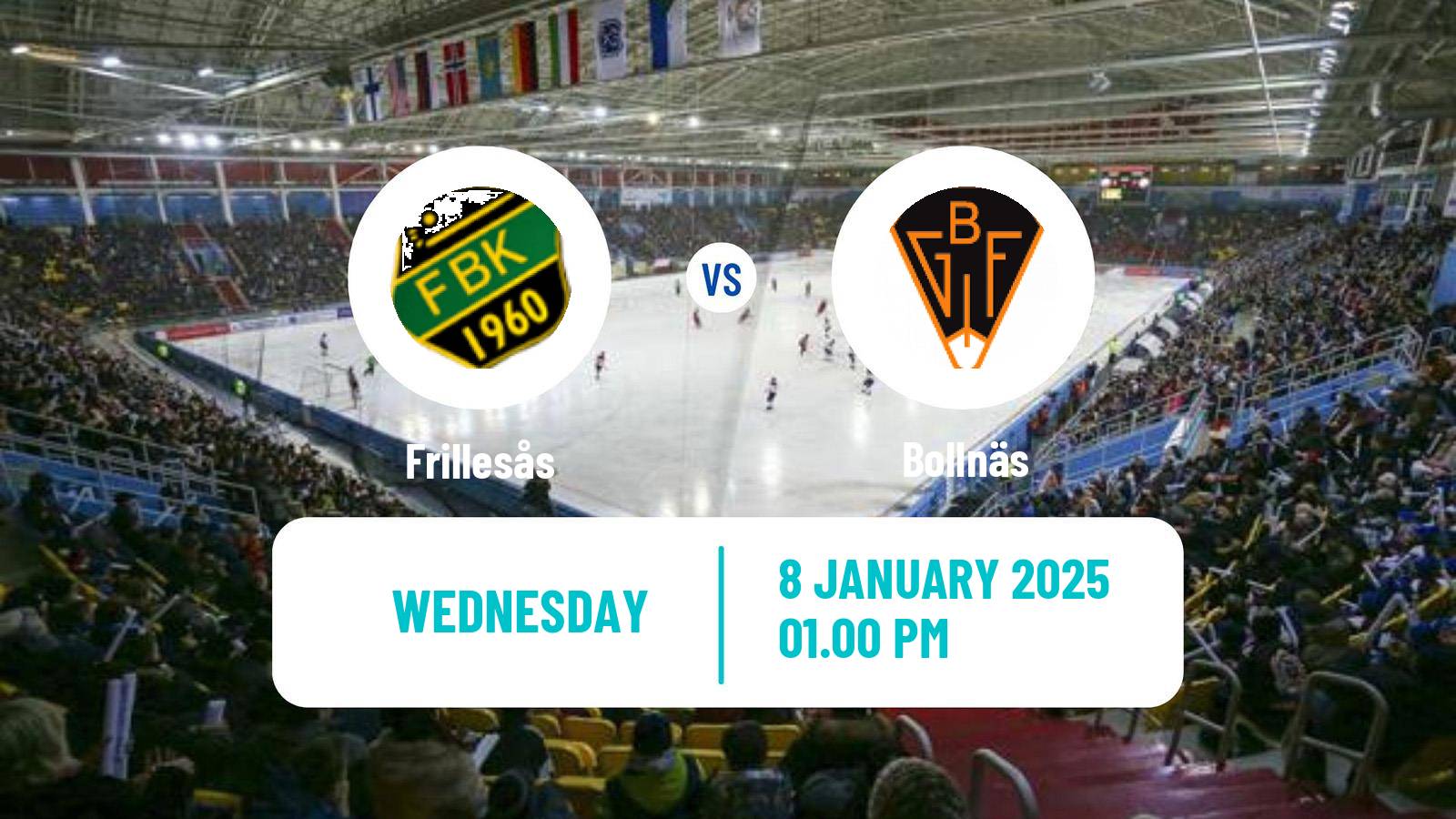 Bandy Swedish Elitserien Bandy Frillesås - Bollnäs