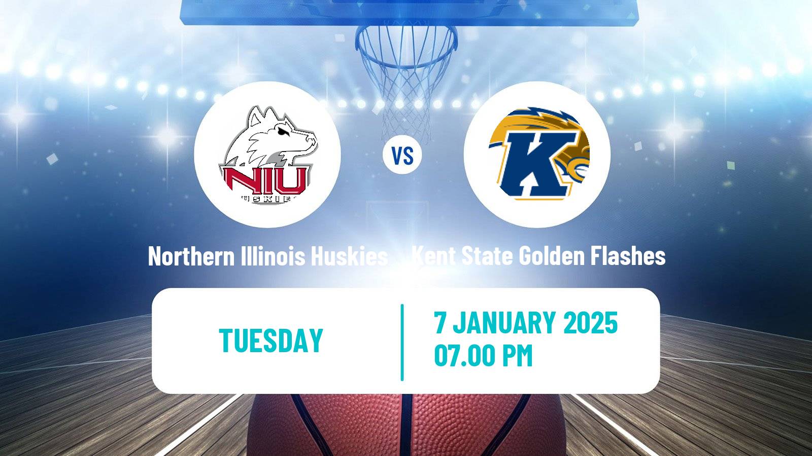 Basketball NCAA College Basketball Northern Illinois Huskies - Kent State Golden Flashes