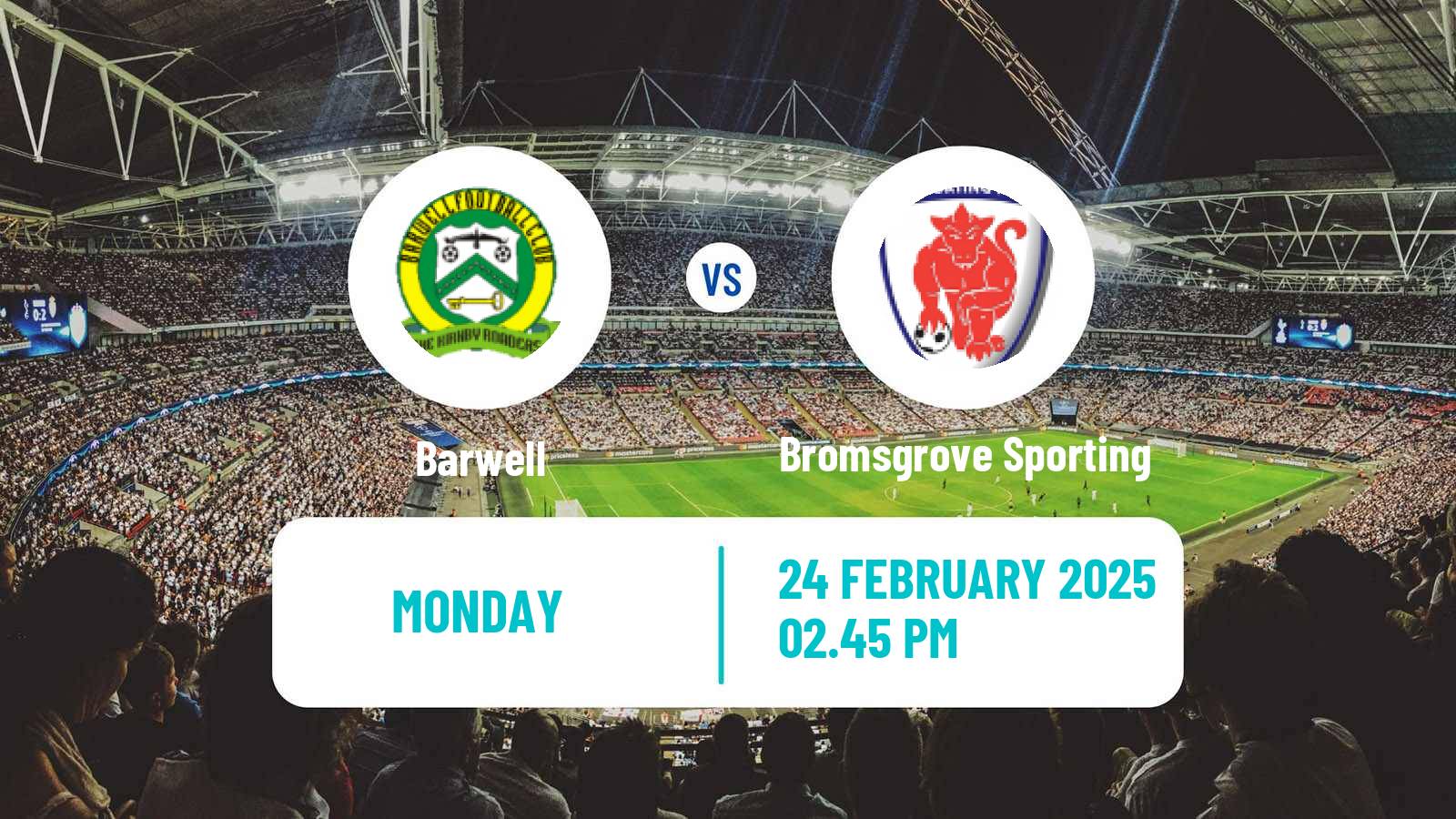 Soccer English Southern League Central Division Barwell - Bromsgrove Sporting
