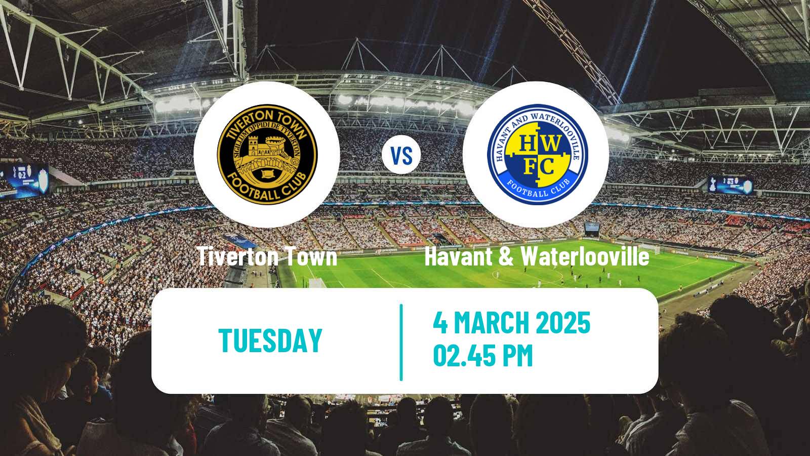 Soccer English Southern League South Division Tiverton Town - Havant & Waterlooville
