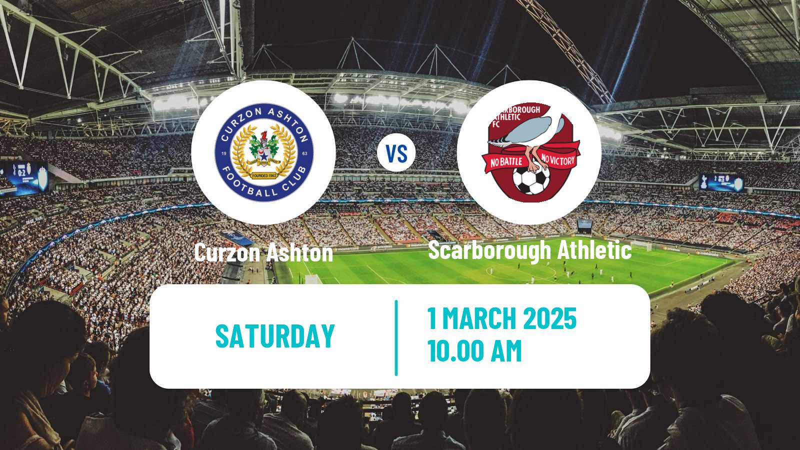 Soccer English National League North Curzon Ashton - Scarborough Athletic