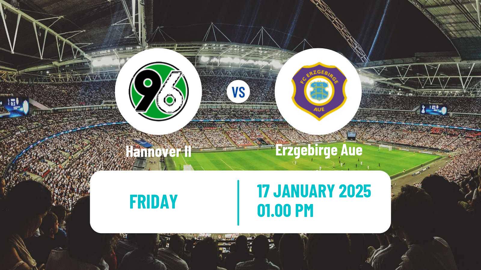Football German 3 Bundesliga Hannover II - Erzgebirge Aue
